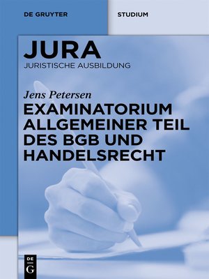 cover image of Examinatorium Allgemeiner Teil des BGB und Handelsrecht